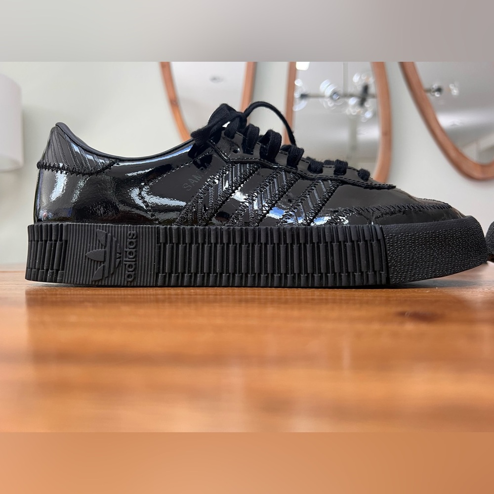 Adidas 2019 collector Sambarose 'Black Patent' shoe